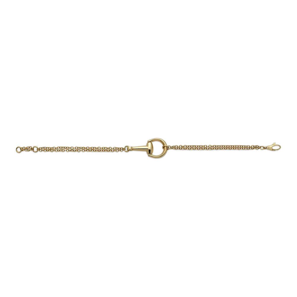 Gucci Horsebit 18k Yellow Gold Chain Bracelet (Size M, 6.7") image number 2