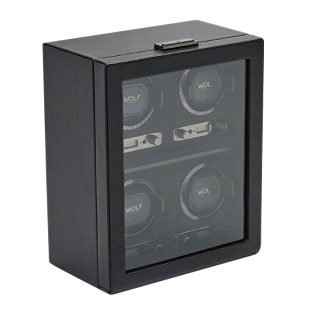 WOLF British Racing 4 Piece Black Watch Winder