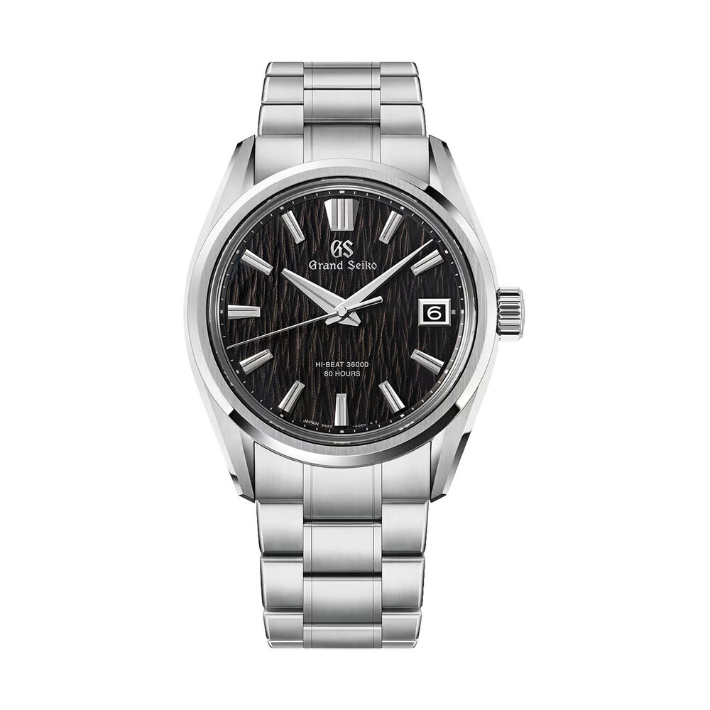 Grand Seiko Evolution 9 'Night Birch' Hi-Beat 40mm Black Dial Titanium Bracelet Watch