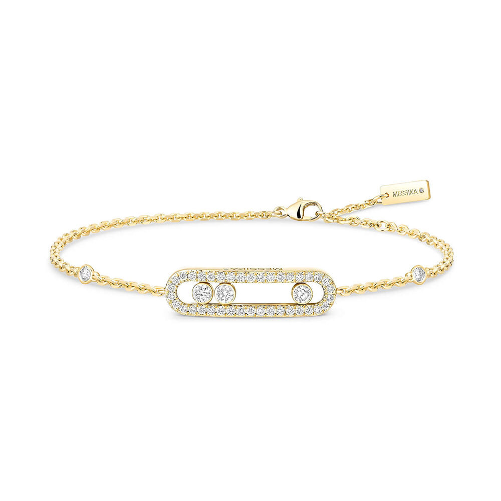 Messika Baby Move 0.30ct Diamond Yellow Gold Bracelet image number 1