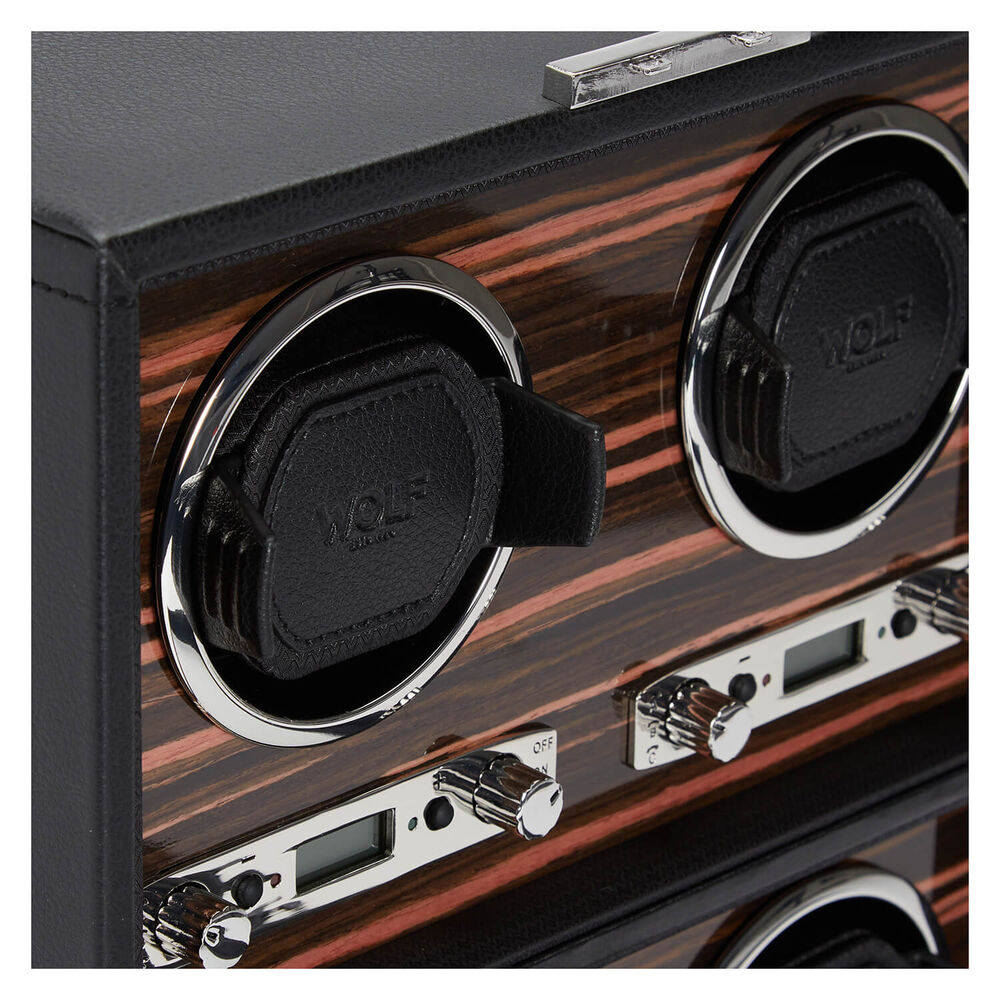 WOLF ROADSTER 4pc Black Watch Winder image number 2