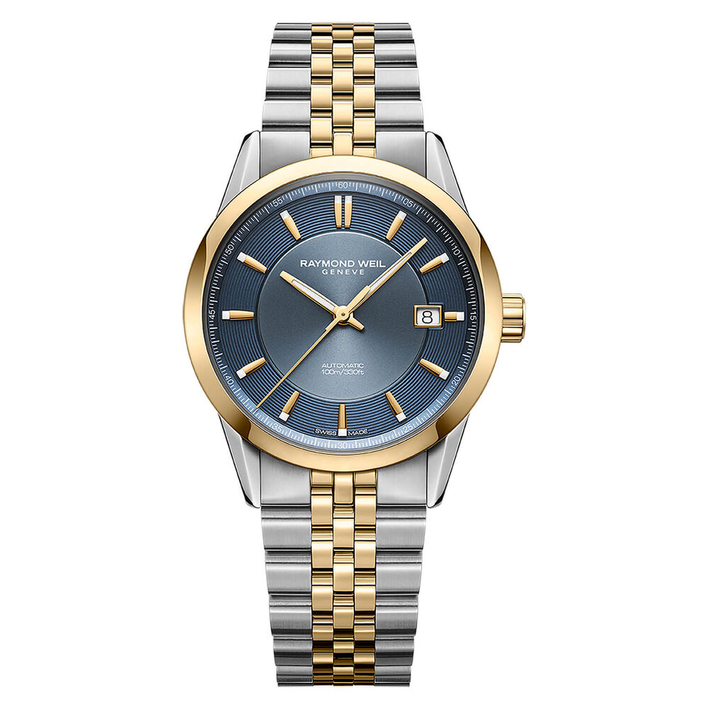 Raymond Weil Freelancer Automatic 38mm Blue Dial Two-Tone Steel Bracelet Watch