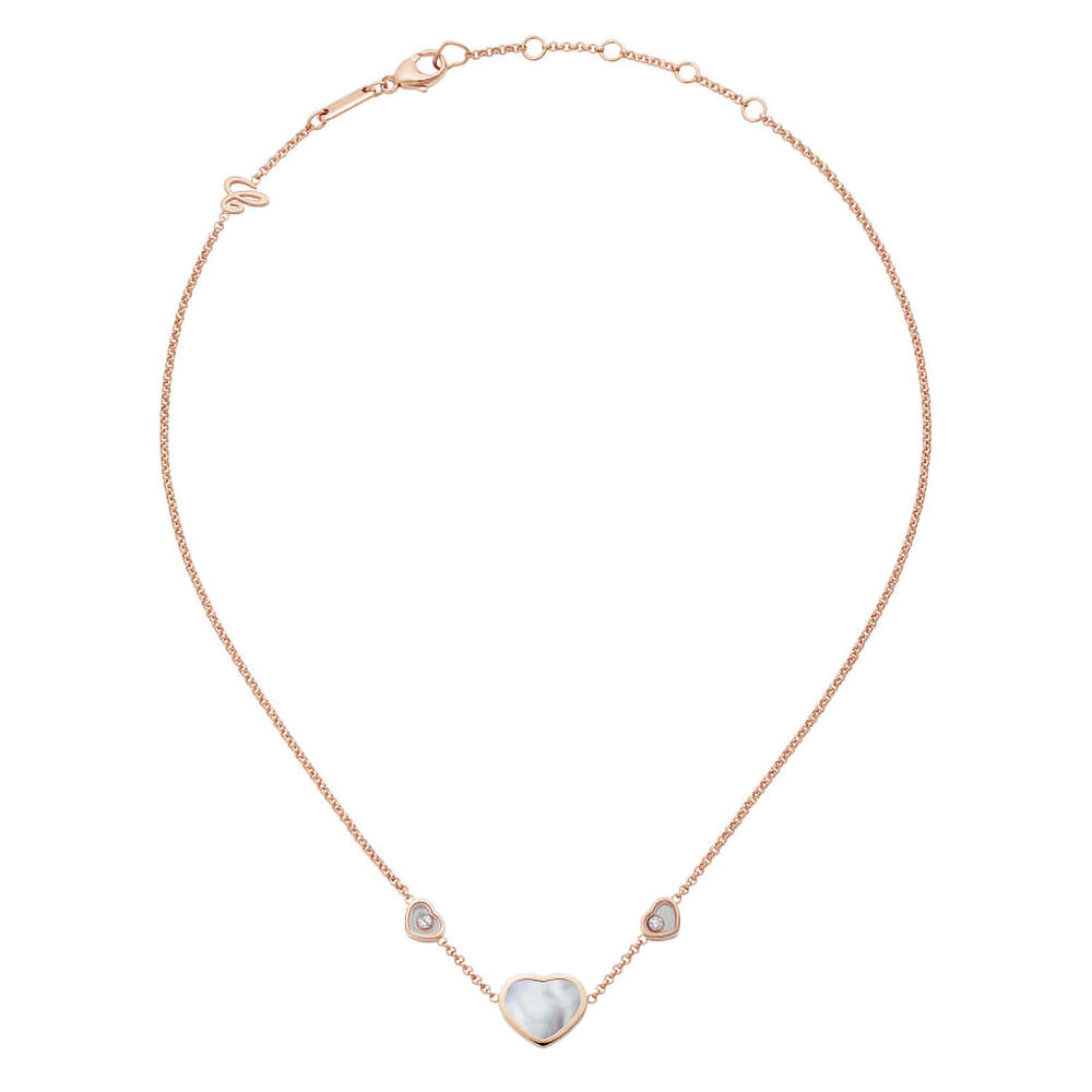 Chopard Happy Hearts Mother of Pearl 3 Heart Diamond Sautoir Necklace