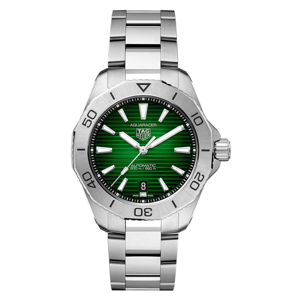TAG Heuer Aquaracer 40mm Green Dial Steel Bracelet Watch