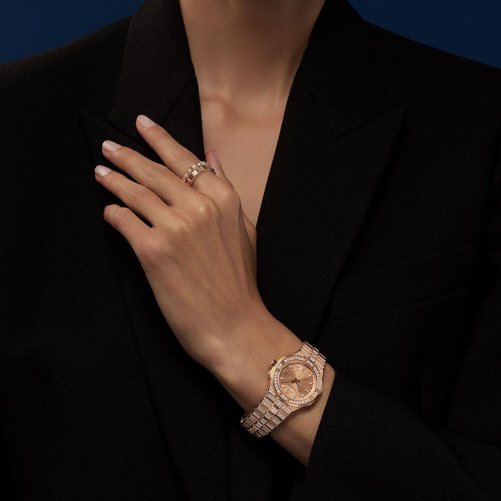 Chopard Ice Cube 18ct Rose Gold Plain Medium Thickness Band Ring (UK Size O - P) image number 3