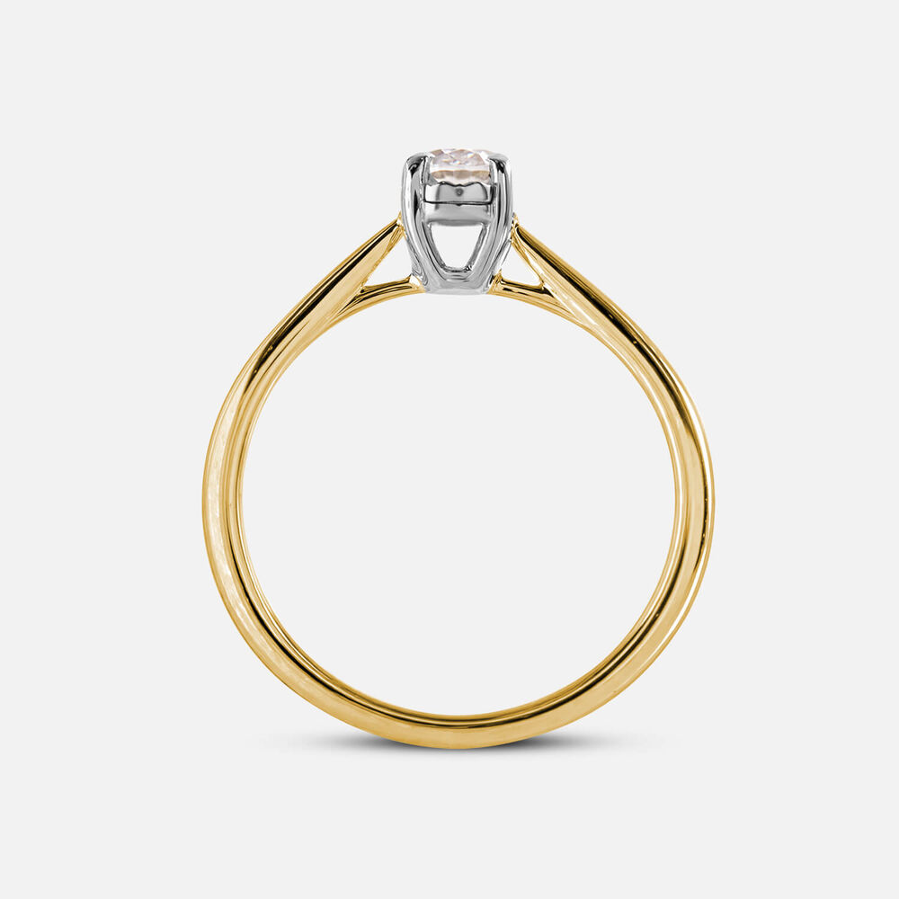 Prism 9ct Yellow Gold 0.33ct Oval Diamond Solitaire Ring