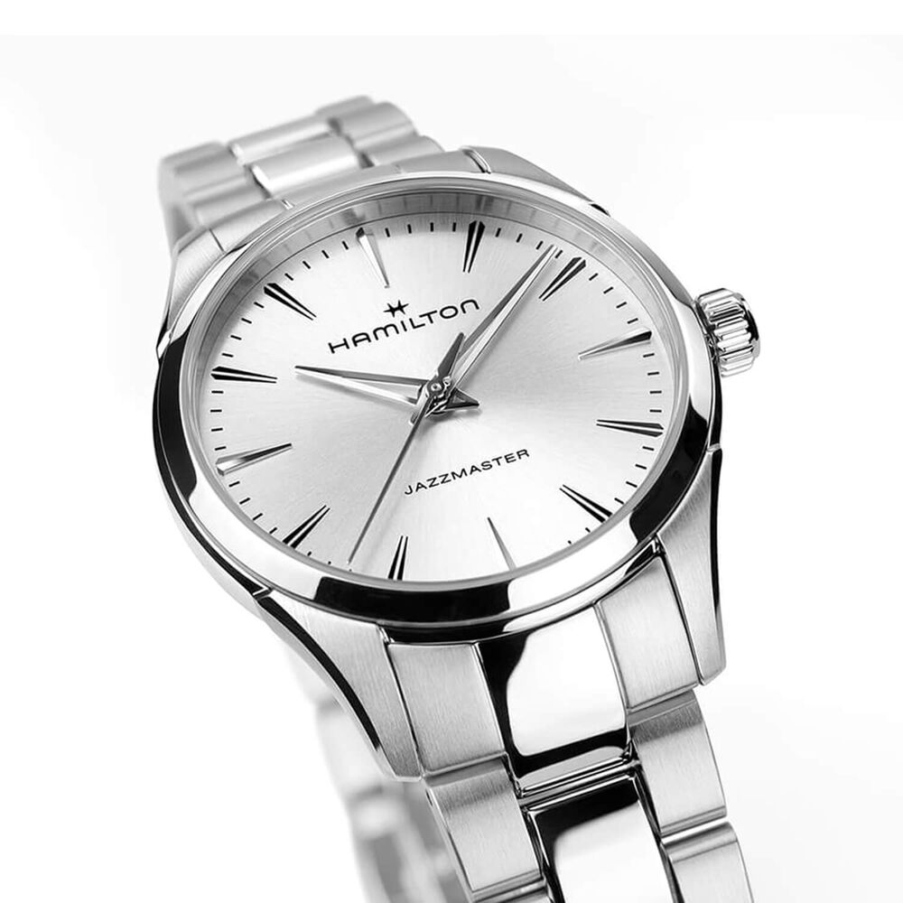 Hamilton Jazzmaster Quartz 32mm Silver Dial Steel Bracelet Watch