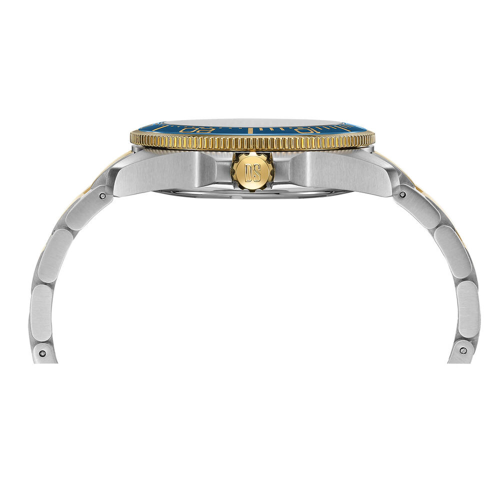 Certina DS Action Diver 43mm Blue Dial Yellow Gold PVD & Steel Case Bracelet Watch image number 1
