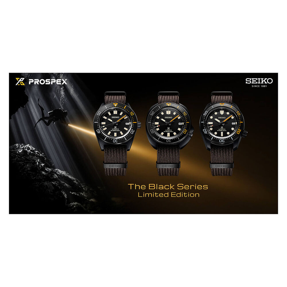 Seiko Prospex Black Series 1965 Limited Edition 40.5mm Black Ceramic Case NATO Strap Watch