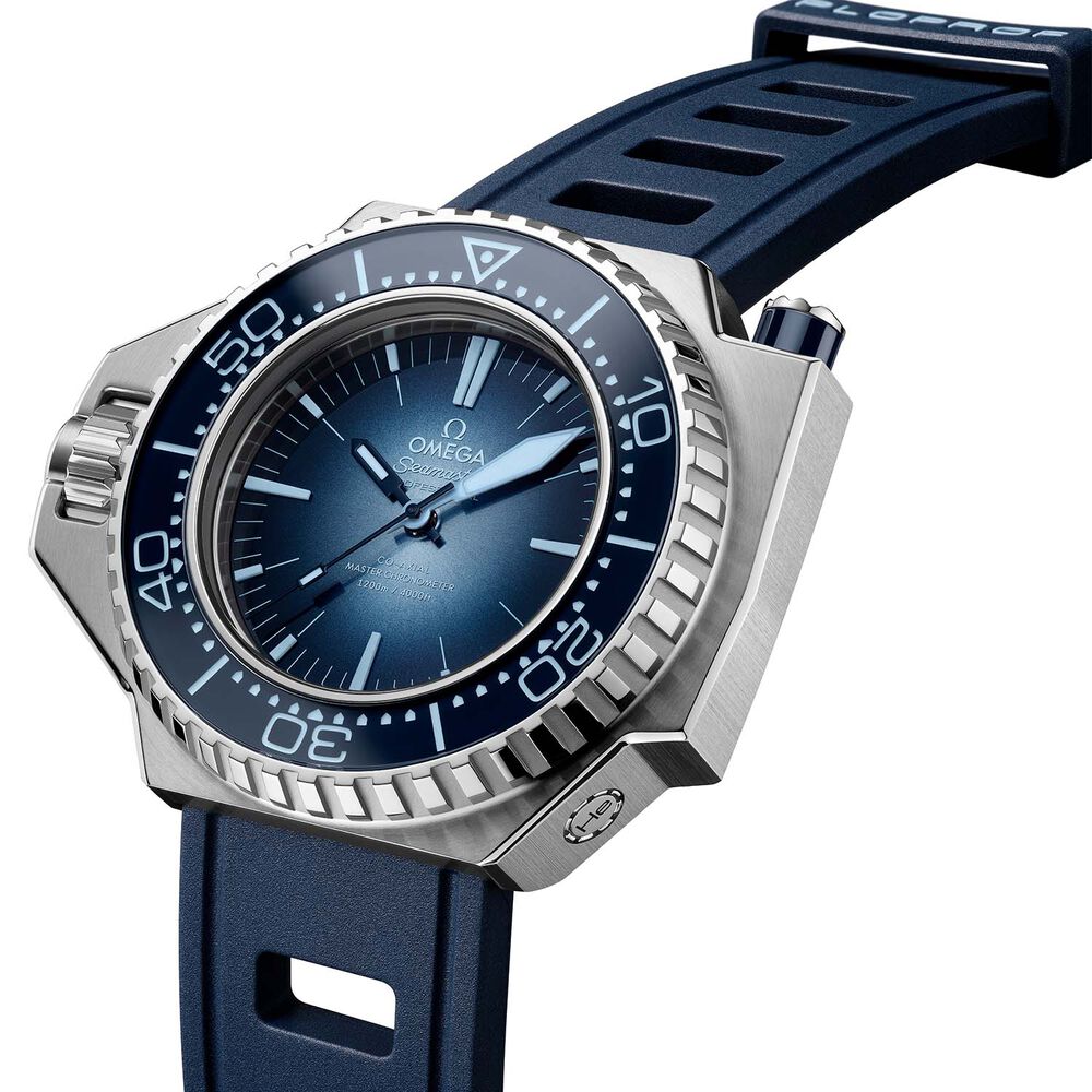 OMEGA Seamaster Ploprof 1200M 55x45mm Summer Blue Dial Blue Rubber Strap Watch image number 1