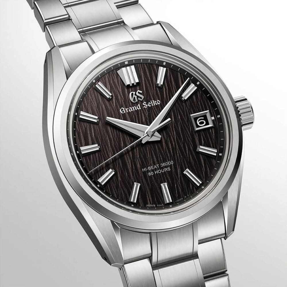 Grand Seiko Evolution 9 'Night Birch' Hi-Beat 40mm Black Dial Titanium Bracelet Watch
