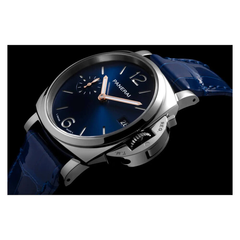 Panerai Luminor Due 38mm Blue Dial Strap Watch image number 2