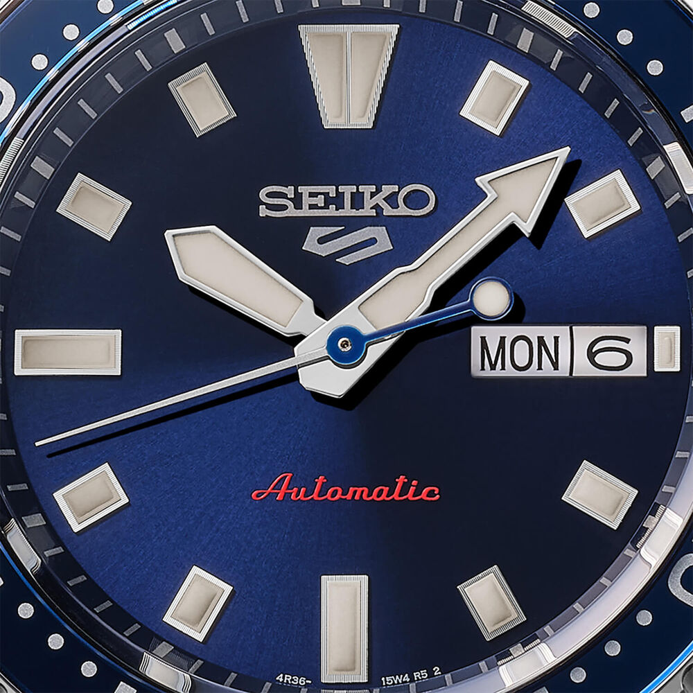 Seiko 5 Sport SKX Redux 'Koniro Blue' 42.5mm Dial Steel Bracelet Watch image number 1
