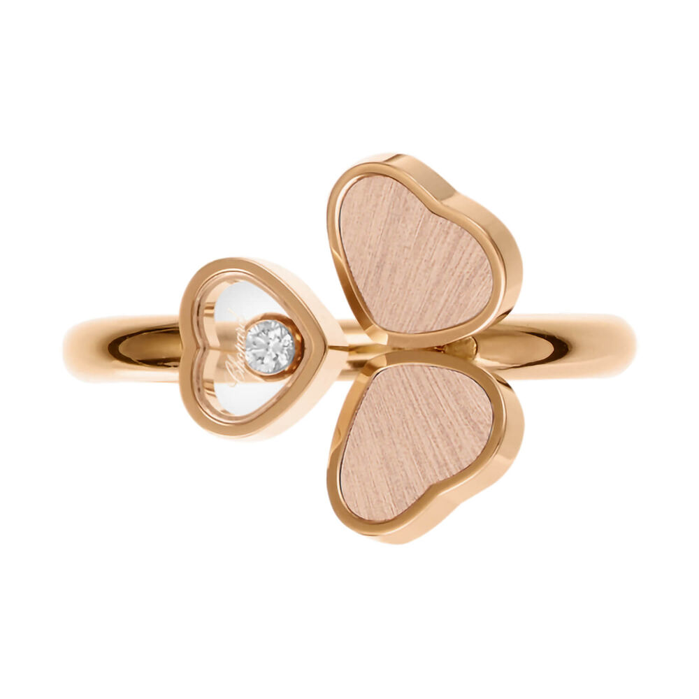 Chopard Happy Hearts Wings 0.05ct Diamond 18ct Rose Gold Ring