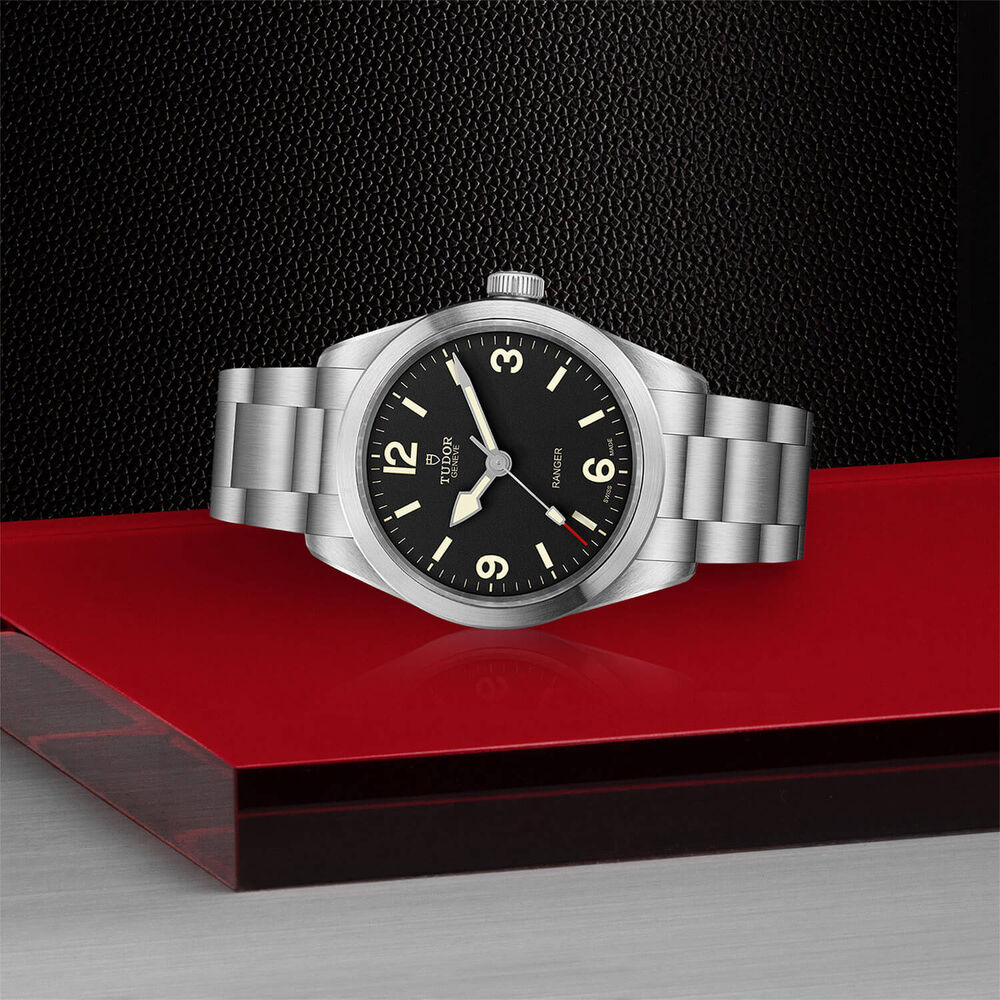 TUDOR Ranger 39mm Black Dial Steel Bracelet Watch image number 3