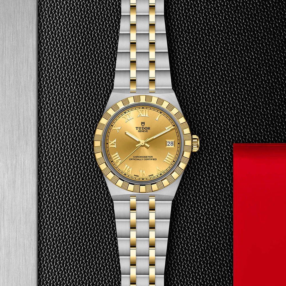 TUDOR Royal 36mm Champagne Dial Stainless Steel & Yellow Gold Bracelet Watch