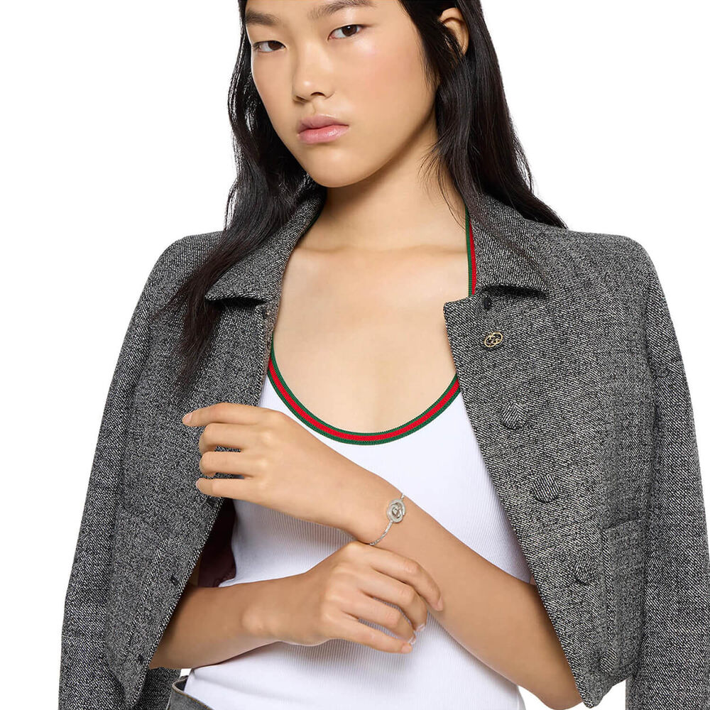 Gucci Interlocking Sterling Silver Bracelet image number 3