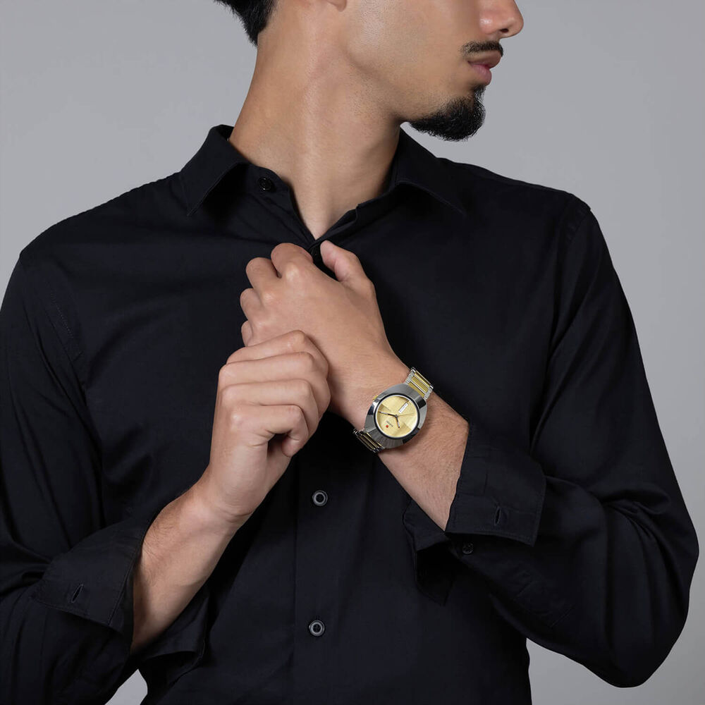 Rado DiaStar Original Automatic 38mm Yellow Gold Dial Two-Toned Steel Bracelet Watch image number 5