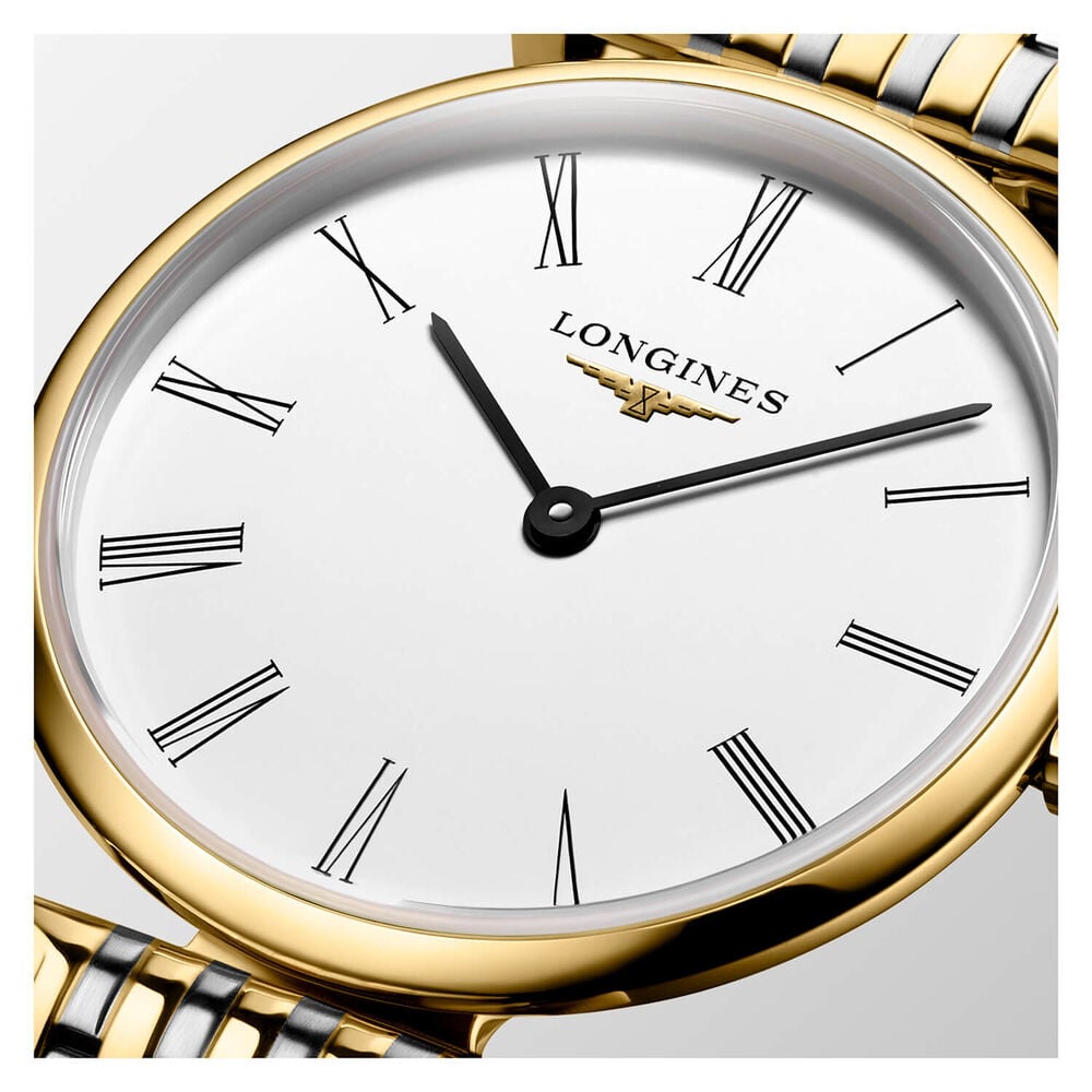 Longines Elegance La Grande Classique de Longines 24mm White Dial Two Tone Bracelet Watch image number 4