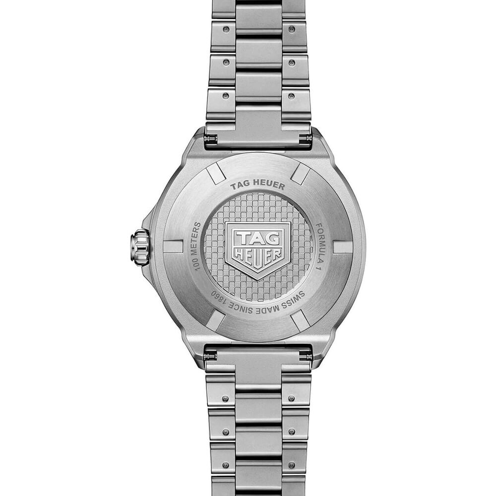 TAG Heuer Formula 1 Solargraph 38mm White Dial Black Bezel Steel Bracelet Watch image number 4