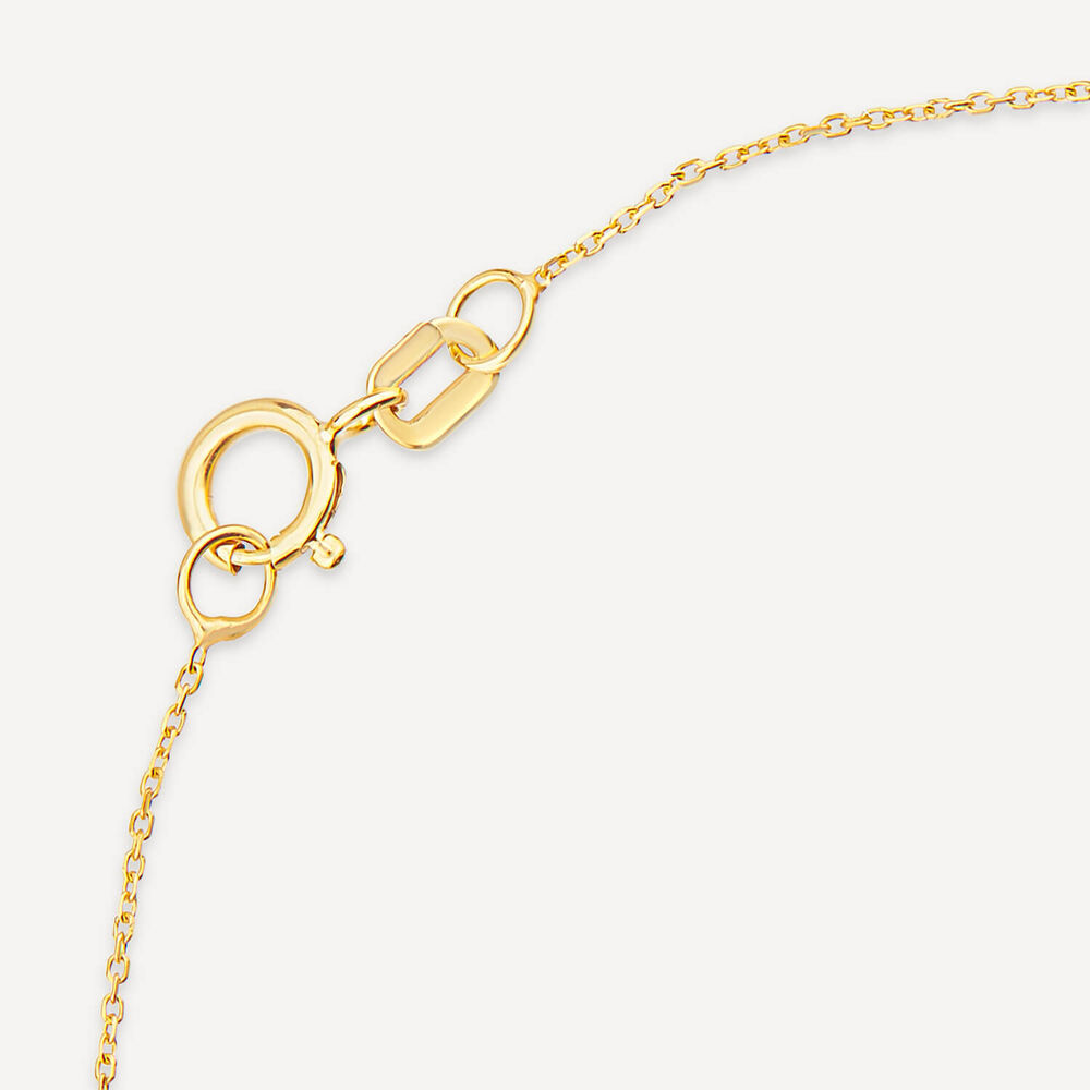 9ct Yellow Gold Open Oval & Bar Chain Link Bracelet image number 4