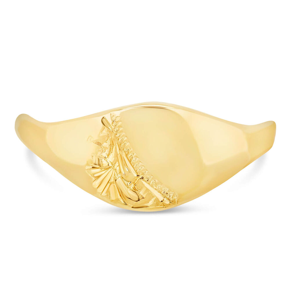 Girl's 9ct gold baby signet ring
