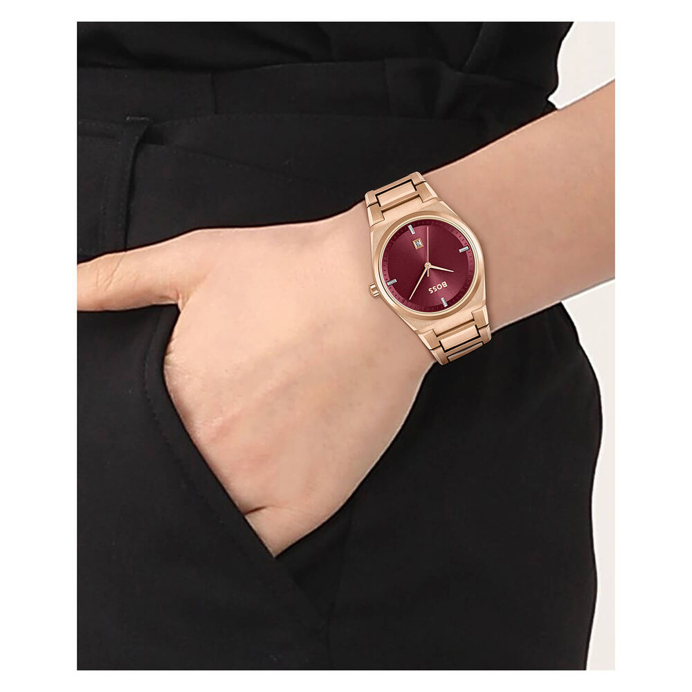 BOSS Steer 36mm Purple Gold Rose Gold Case Watch image number 3