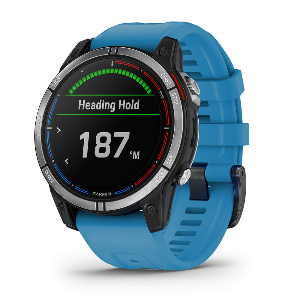 Garmin Quatix 7 Multi Function Blue Strap Watch