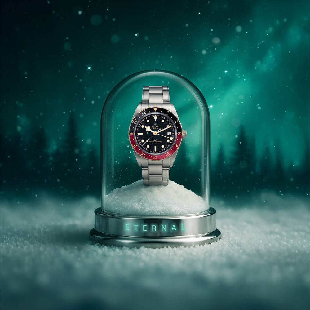 TUDOR Black Bay 58 GMT 39mm Dial Black & Burgundy Bezel Steel Bracelet Watch image number 6