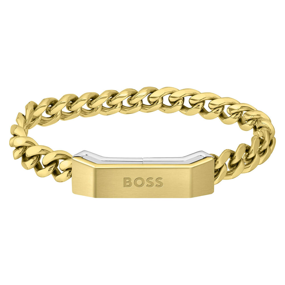 BOSS Carter Light Yellow Gold IP Chain Bracelet