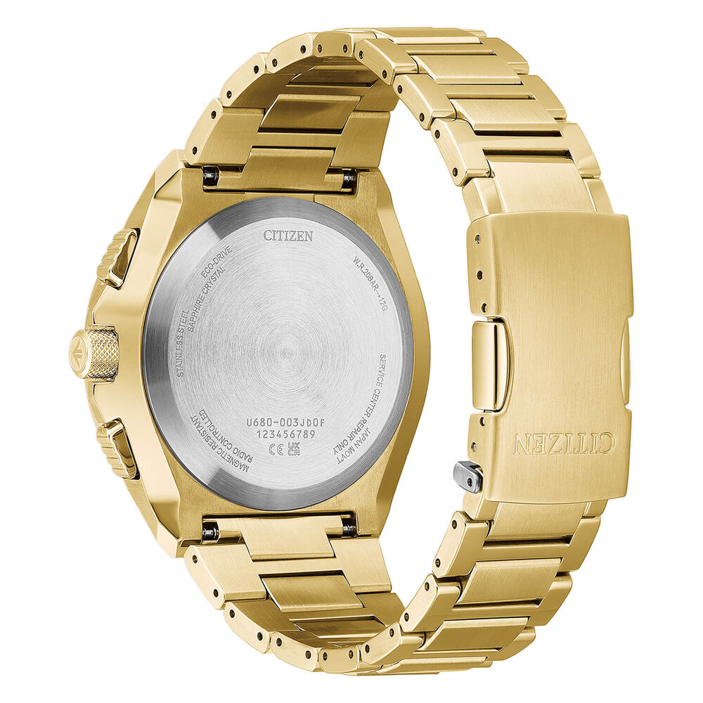 Citizen Promaster Skyhawk 46mm Black Dial Gold Tone Steel Bracelet Watch