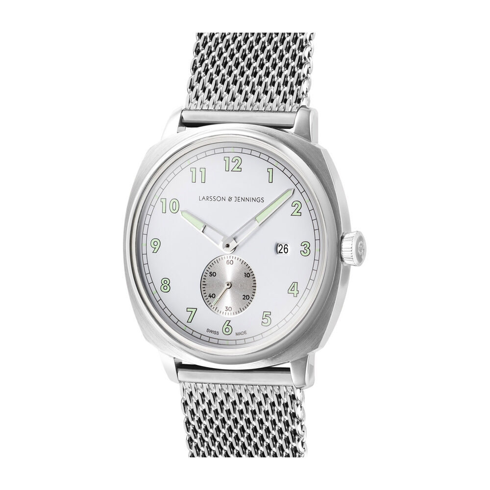 Larsson & Jennings Meridian White Dial Steel Bracelet Men's Watch