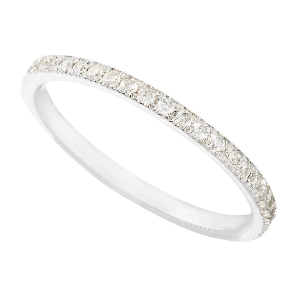 18ct white gold 0.25 carat diamond eternity ring image number 0
