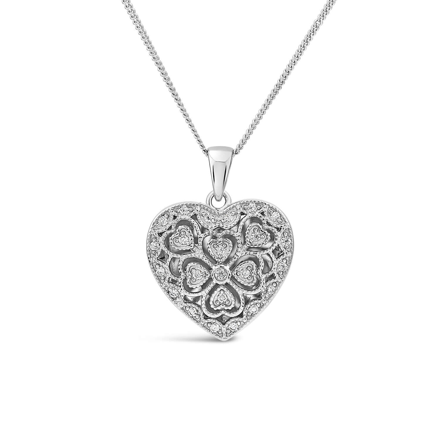 locket necklace 01 silver / LORO LORO heart necklace 01