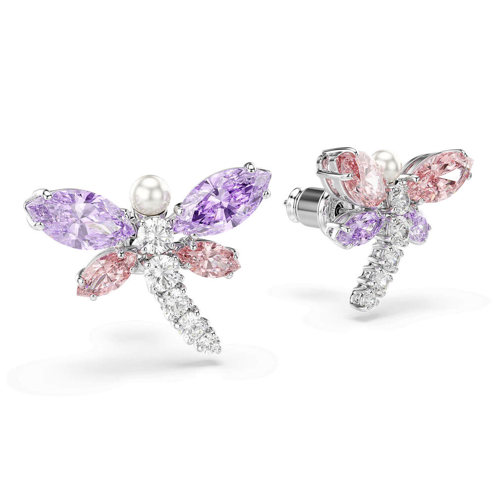 Swarovski x Ariana Grande Multicoloured Crystals & Cubic Zirconia Dragonfly Stud Earrings