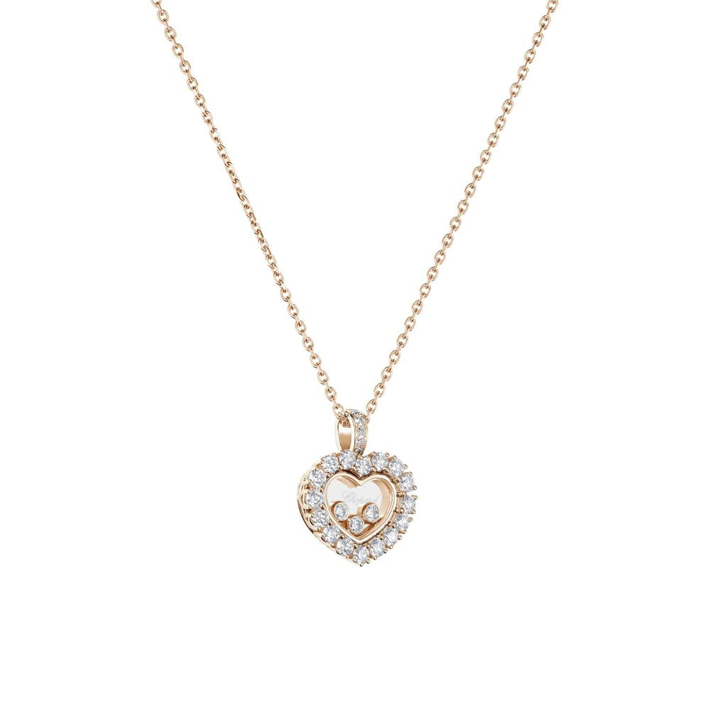 Chopard Happy Diamonds 18ct Rose Gold 0.95ct Diamond Necklace