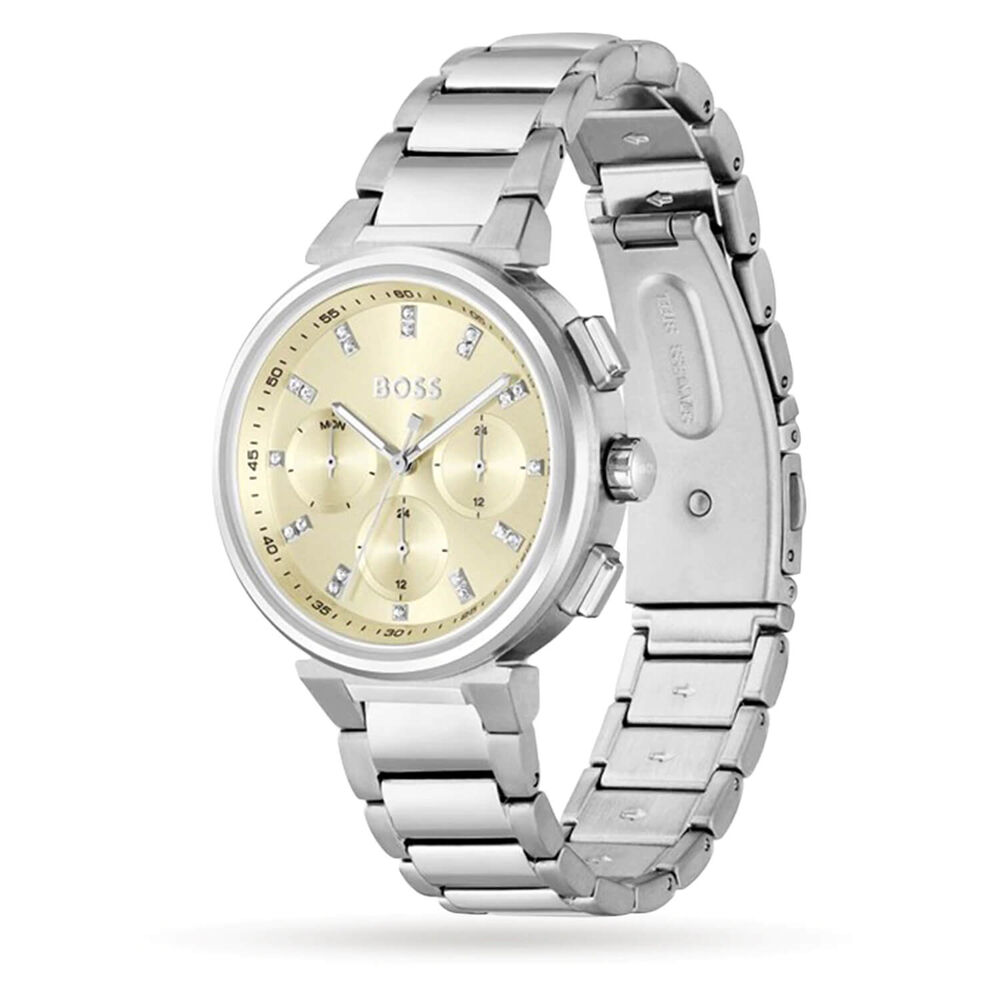 BOSS One 38mm Yellow Gold Dial Steel Case Watch image number 2