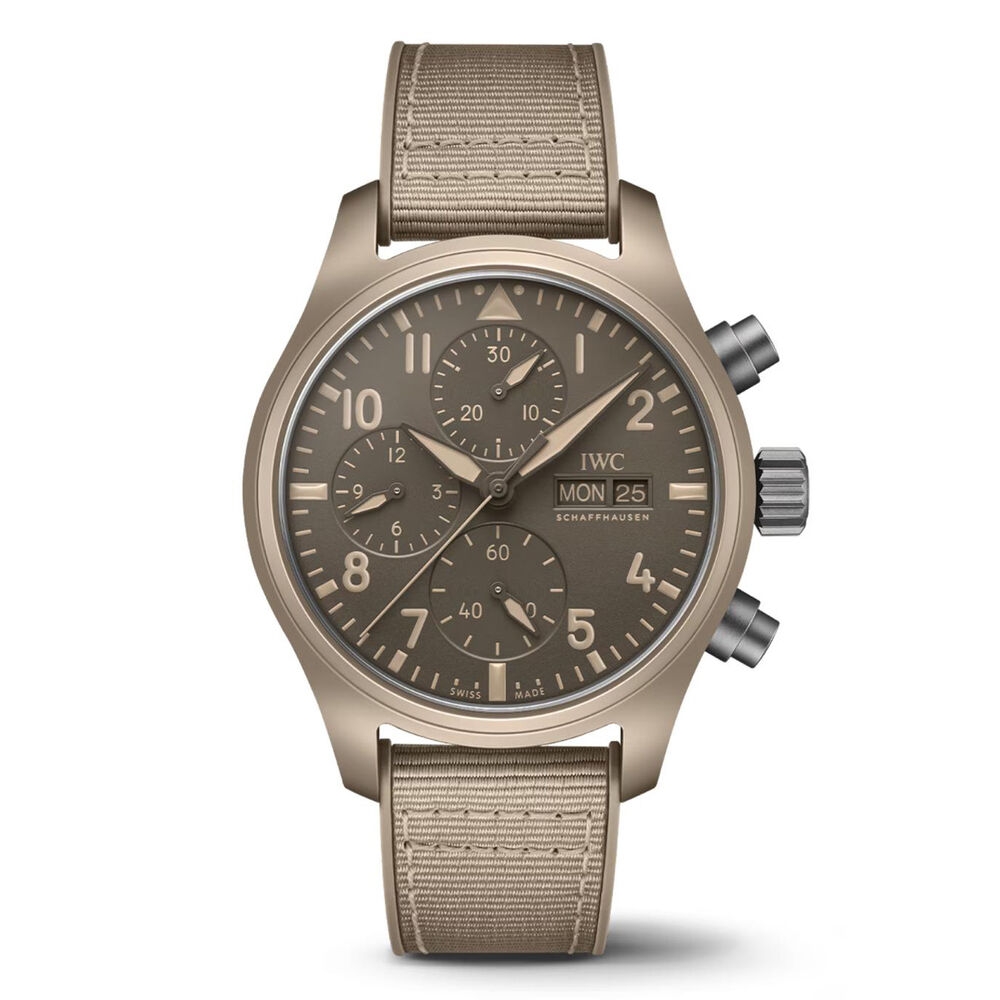 IWC Schaffhausen Pilot's Chronograph Top Gun Mojave Desert 41mm Dial Rubber Strap Watch image number 0