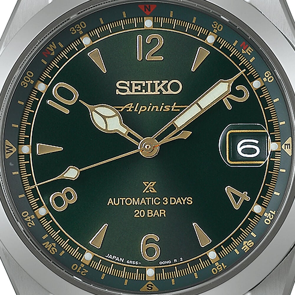 Seiko Prospex Alpinist 39.5mm Classic Pine Green Dial Brown Leather Strap Watch
