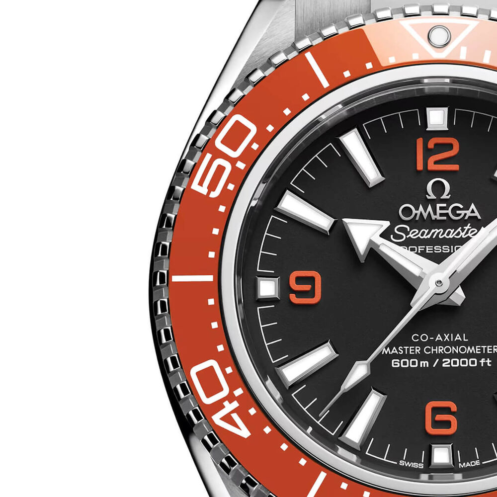 OMEGA Seamaster Planet Ocean 600M 42mm Black Dial Orange Bezel Rubber Strap Watch