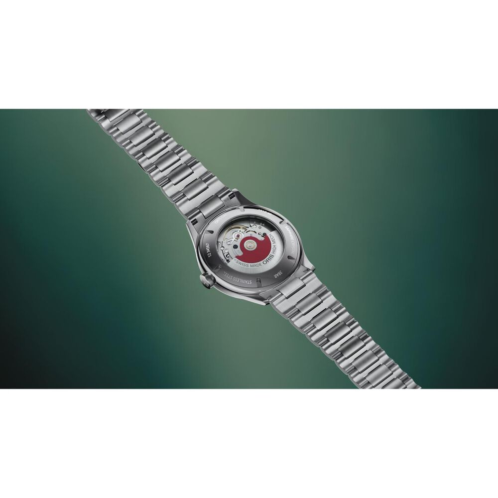 Oris Artelier Date 38mm Blue Dial Black Steel Bracelet Watch