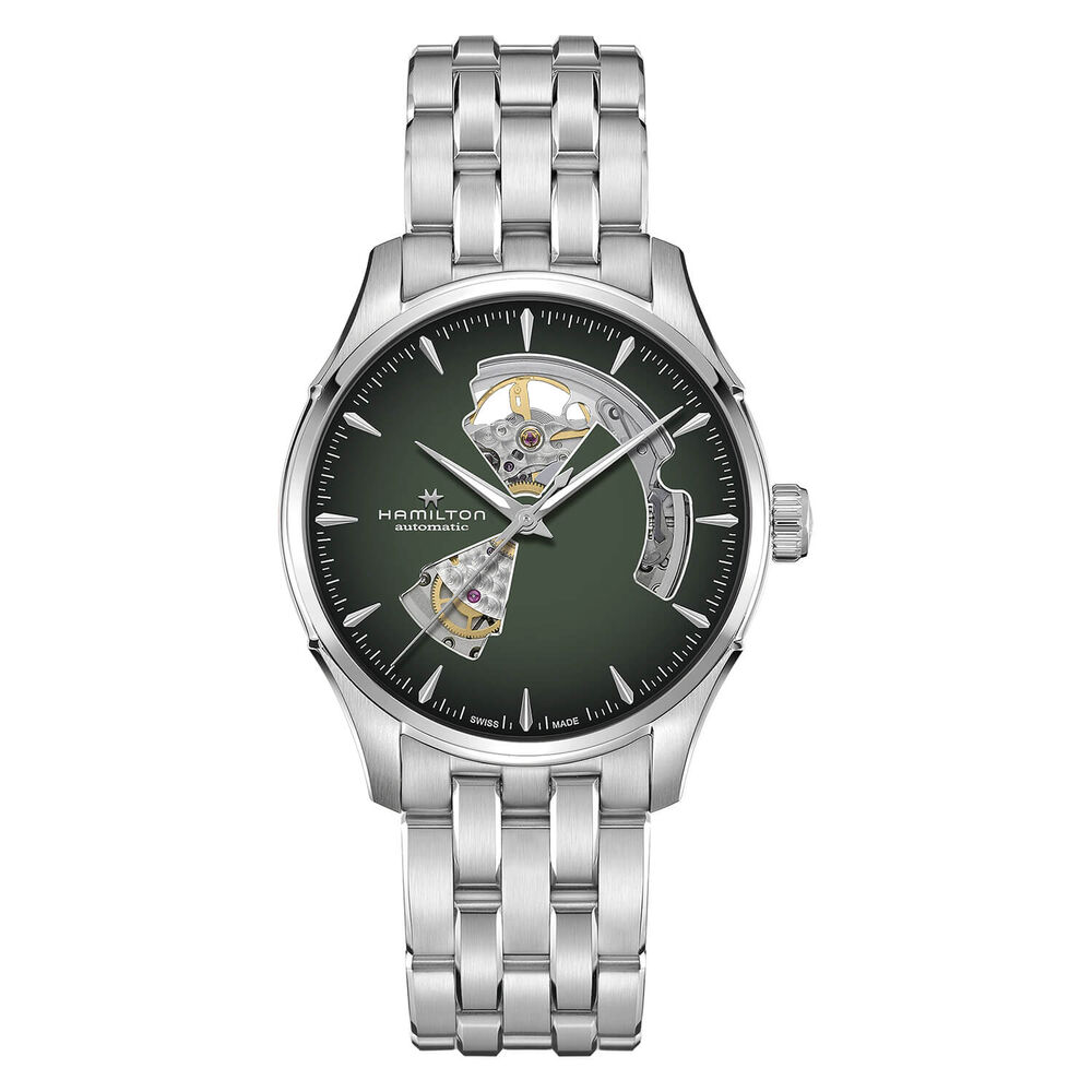 Hamilton Jazzmaster Open Heart 40mm Green Dial Steel Case & Bracelet Watch image number 0