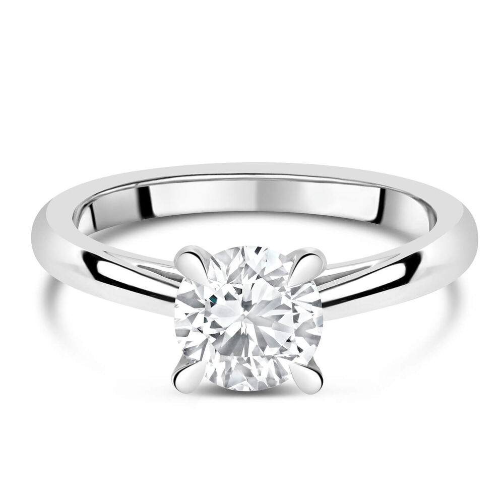 Platinum 1.00ct Amia Diamond Solitaire Ring image number 4