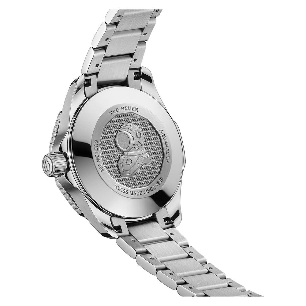 TAG Heuer Aquaracer 36mm White Dial Black Bezel Steel Case Bracelet Watch image number 4