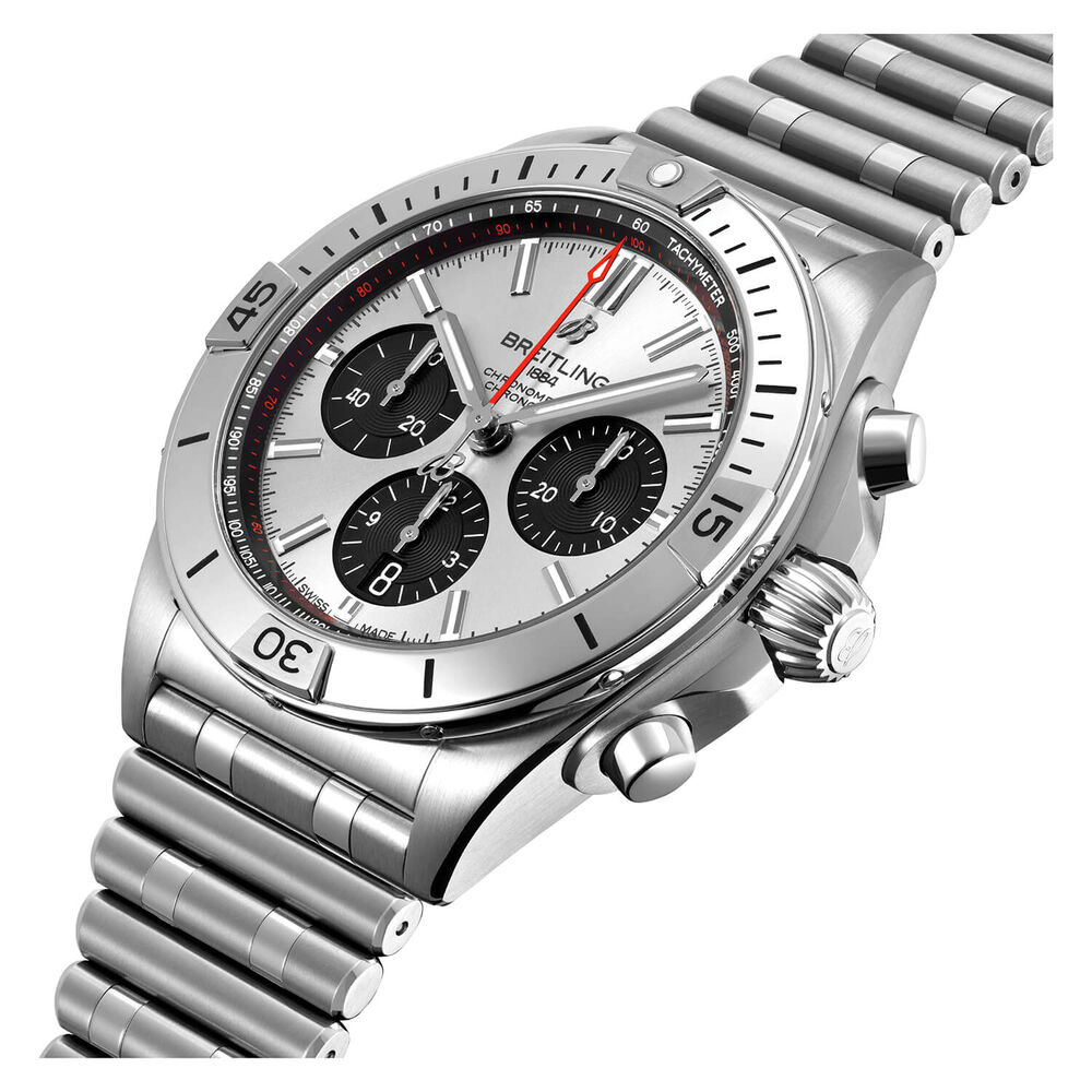 Breitling Chronomat 42mm Mens Steel Dial Steel Bracelet Watch image number 1