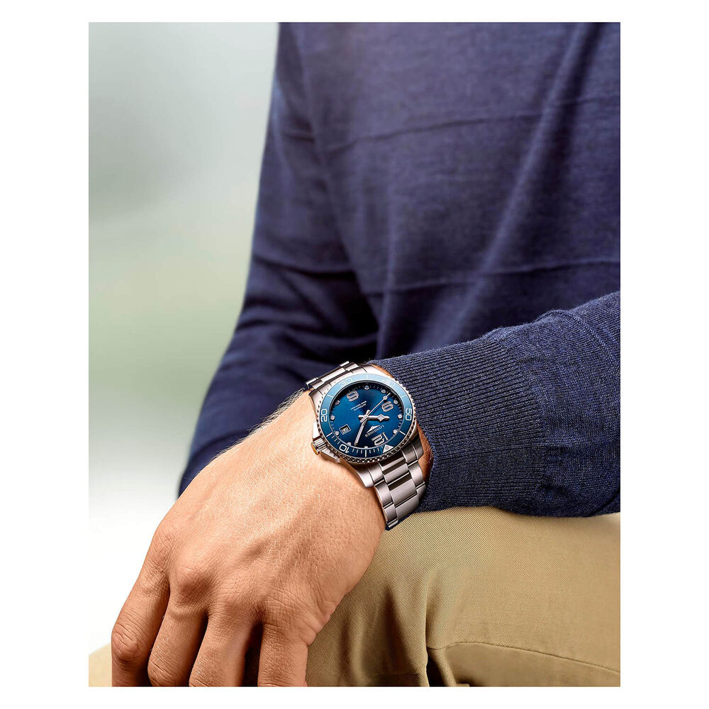Longines Diving HyrdoConquest Sport 41mm Blue Steel Bracelet Watch image number 6