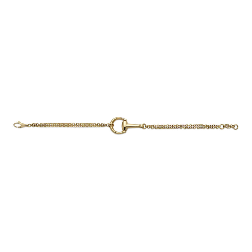 Gucci Horsebit 18k Yellow Gold Chain Bracelet (Size M, 6.7")