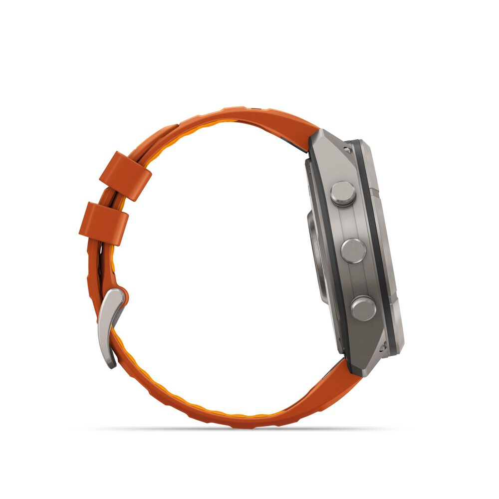 Garmin fenix 9 Pro 51mm Titanium Autumn Orange/Spark Orange Silicone Strap Watch