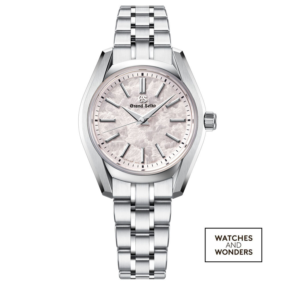 Grand Seiko Cherry Blossom 'Hana-Ikada' 32mm Dial Steel Bracelet Watch