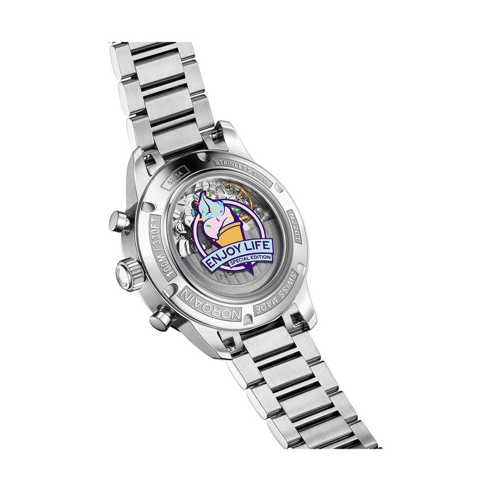 NORQAIN Freedom Chrono Enjoy Life 'Sprinkles' Special Edition 40mm Blue Dial Bracelet Watch